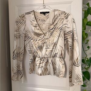 White House Black Market Faux Silk Top